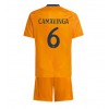 Real Madrid Eduardo Camavinga #6 Bortedraktsett Barn 2024-25 Kortermet (+ korte bukser)